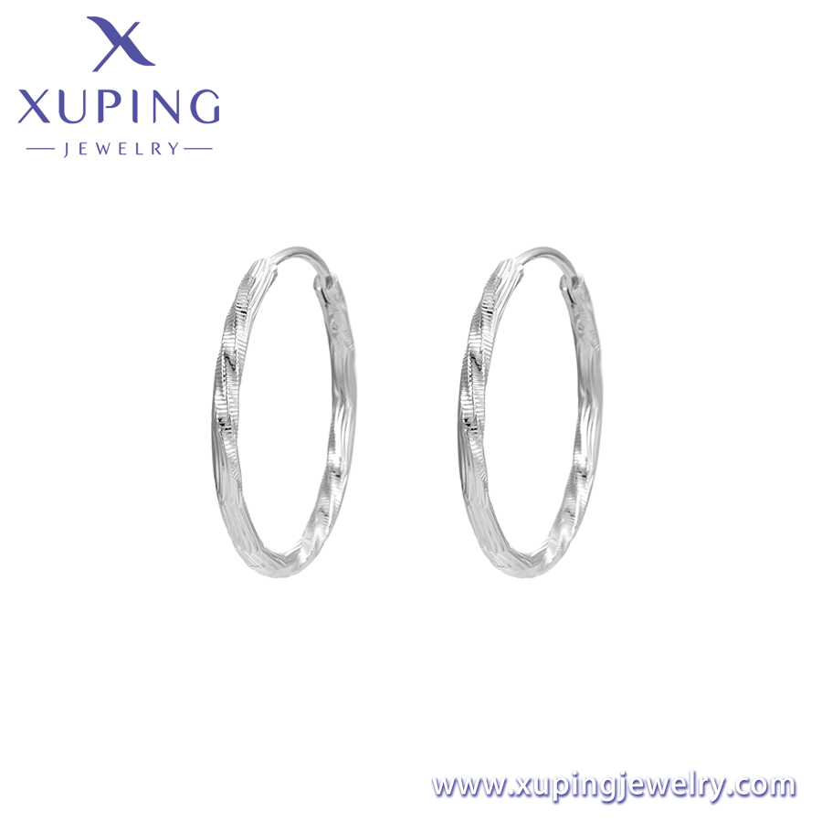 Wholesale Xuping Multi Colored Stone Sapphire Hoop Earrings